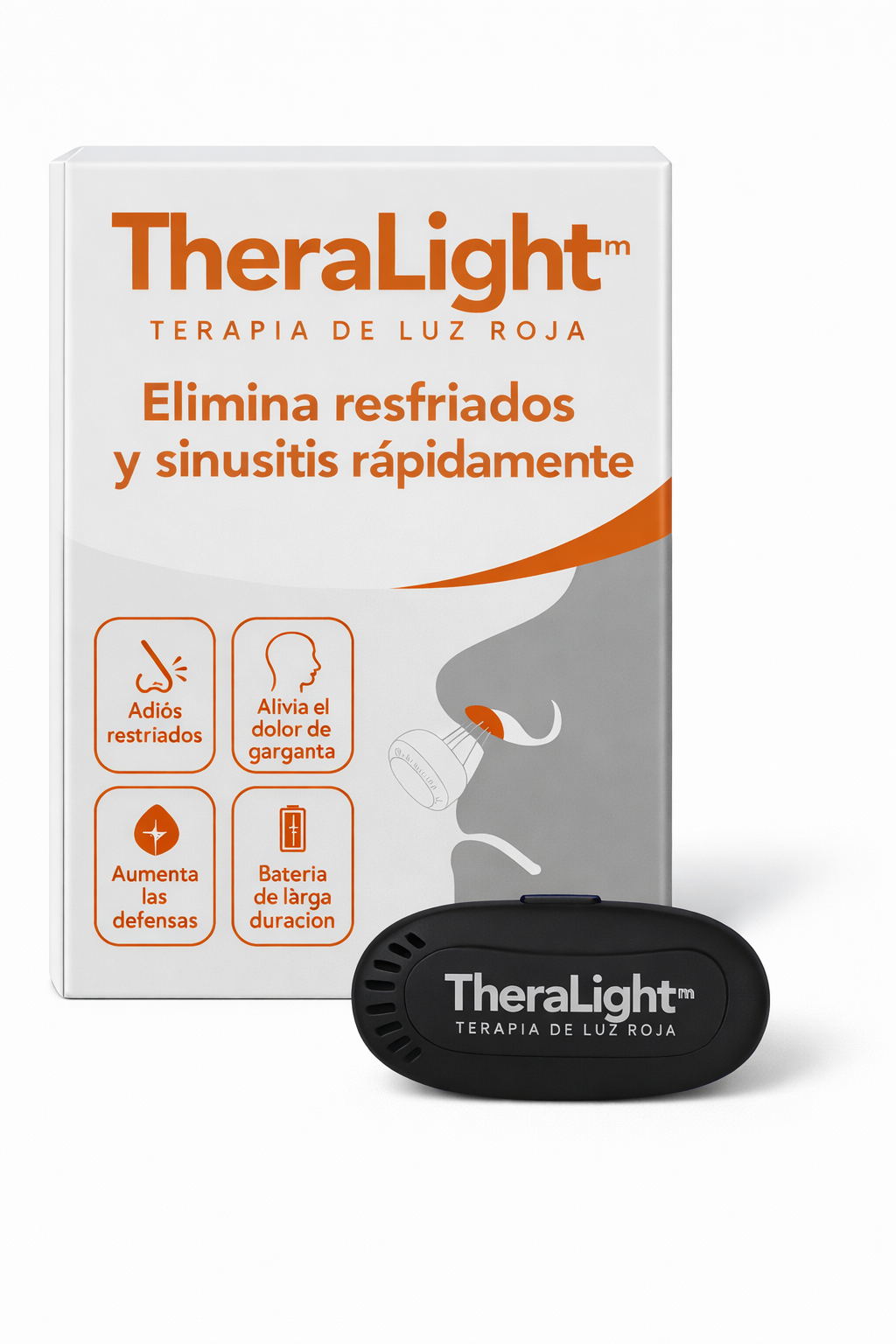 TheraLight™ Tecnología de Luz para Conforto Nasal
