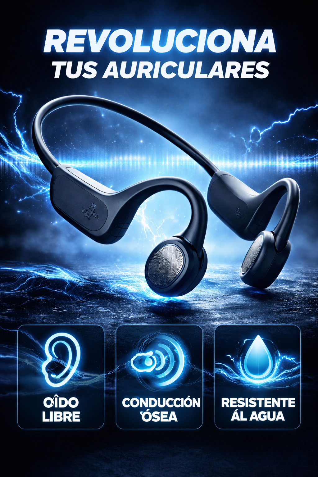 SkyConduct® Fone Avanzado de Condução Óssea